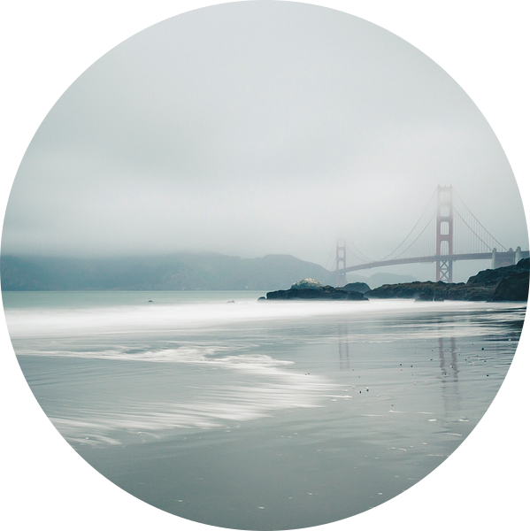 Golden Gate from Baker Beach, SF sur Jasper van der Meij