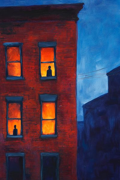 Window views at dusk - city melancholy by Poster Art Shop