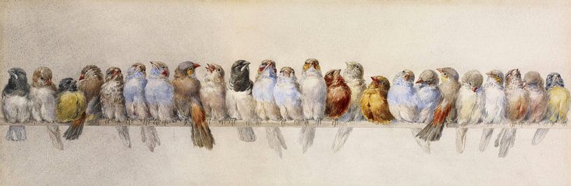 Ein Barsch von Vögeln, Hector Giacomelli von Meesterlijcke Meesters