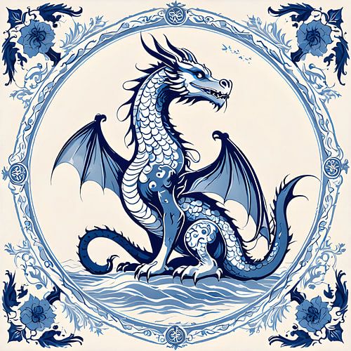 Delftsblauw Draak
