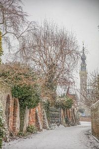 Veere in the snow with the carillon sur anne droogsma