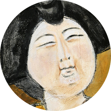 Een portret van een Chinese dikke dame 'Fat lady' I van Linda Dammann