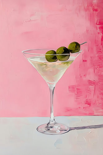 Martini à l'olive rose I