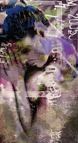 verborgen naakte vrouw