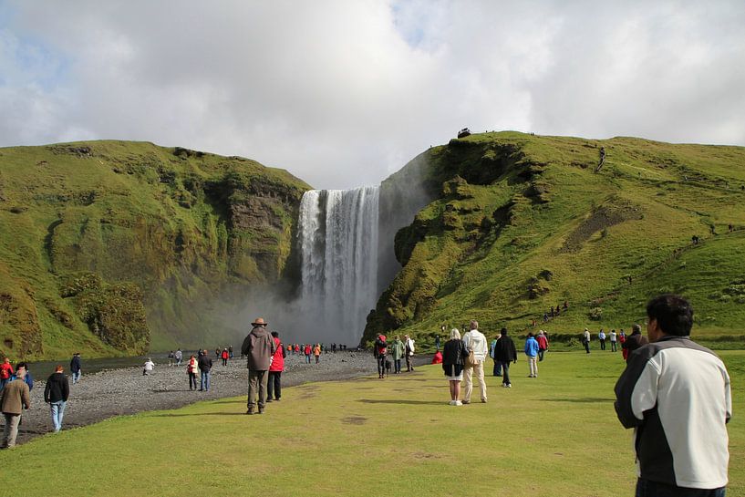 Waterfall Skogafoss Iceland by Liesbeth Vogelzang