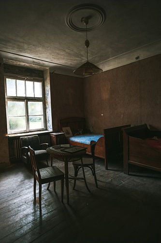 Very nice bedroom in old-fashioned setting.