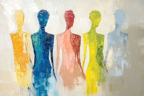 Figures Colours | Abstract People in Pastel