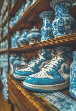 Delft Blue Nike Air Jordan Ones by Studio Ypie