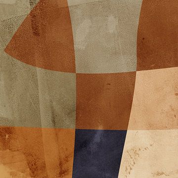 Abstracte kunst in neutrale kleuren nr. 4 van Dina Dankers