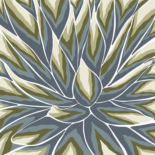 Oasis - Cactus green & blue