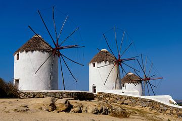 moulins à vent de Mykonos sur Atelier Liesjes