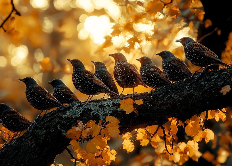 sparrows by R Pevitanada