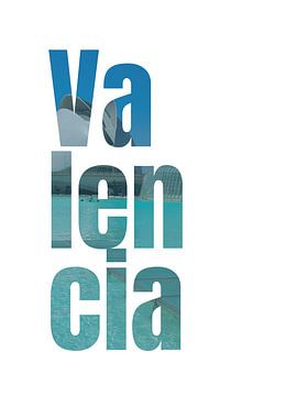 Belettering van de stad Valencia van LuCreator