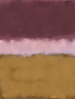 Abstract painting with Rothko inspired soft transitions in ochre, pink, purple