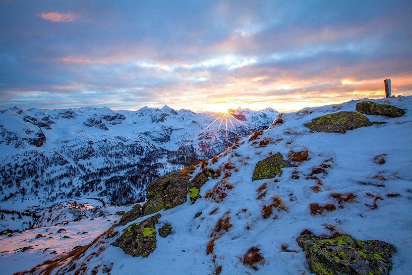 The sun says goodbye at the Seekarkopf by Christa Kramer
