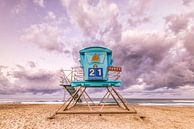 Blue Tower Pastel Clouds by Joseph S Giacalone Photography thumbnail