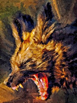 Roaring Hyena by Septi Ade Pamuji