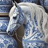 Delfter Blau Pferd moderne Kunst . von J.a Dijkstra