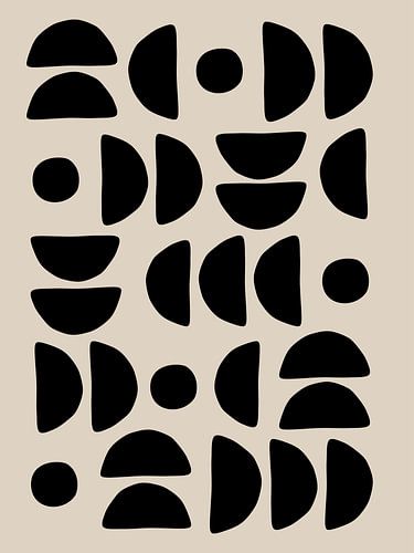 Motif géométrique en demi-cercles sur Elena Ristova