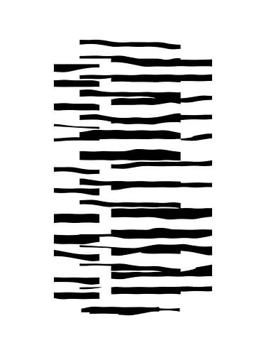 Organisch 13 | Zwart & Wit Minimalistisch Abstract