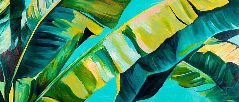 Tropisches Blättermeer in lebendigen Farben von Poster Art Shop