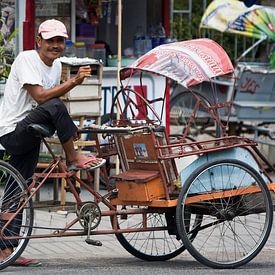 Becak in Surabaya von Bert Meijerink