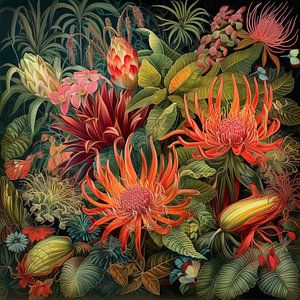 Botanical flower garden by Carla van Zomeren