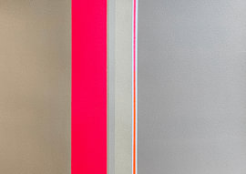 Hue – Affiche « Neon Streep » en rose et orange sur HouseHeart