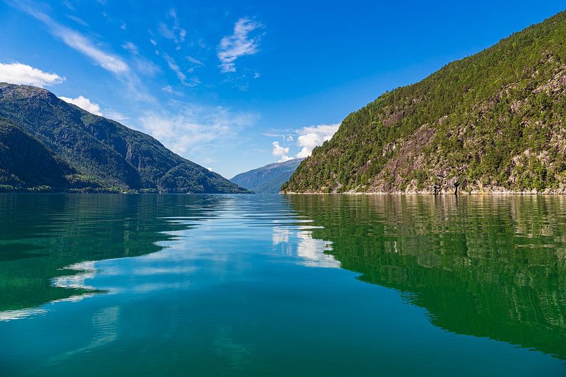 Vue sur le fjord d'Åkraf en Norvège par Rico Ködder