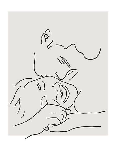 You are the sweetest of all! (line drawing in love couple portrait man woman kiss kiss line art love