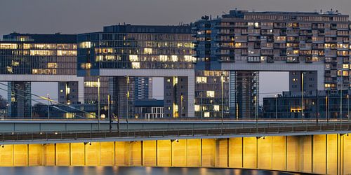 Severinsbrücke en kraanhuizen