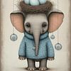 Mon Bebe Hiver - elephant sur Aimelle