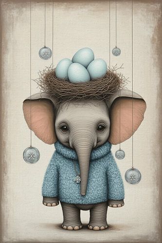 Mon Bebe Hiver - elephant sur Aimelle