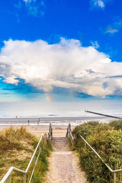 Beautiful cloud cover over the beach near Domburg by Danny Bastiaanse