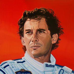 Peinture d'Ayrton Senna sur Paul Meijering