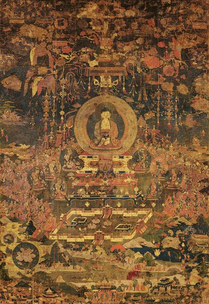 Buddhist,Amitabha and Sukhavati, Buddha statue_1 by finemasterpiece