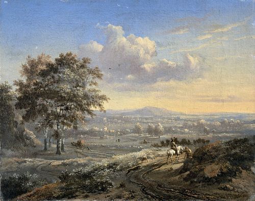 Hilly Landscape with a Rider on a Country Road, Jan Wijnants