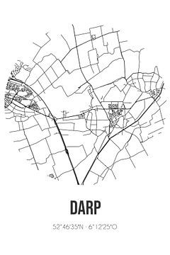 Darp (Drenthe) | Landkaart | Zwart-wit van Rezona