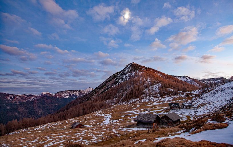 Full moon over the Lackenkogel by Christa Kramer