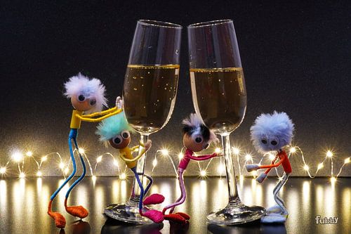 Toasting Fubby's who have something to celebrate.