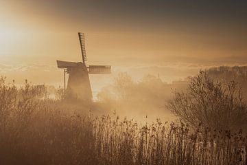 Mistige zonsopkomst bij de Noordermolen – Groningen van KB Design & Photography (Karen Brouwer)