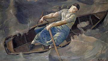 Ferdinand Hodler, De dappere vrouw, 1888 van Atelier Liesjes