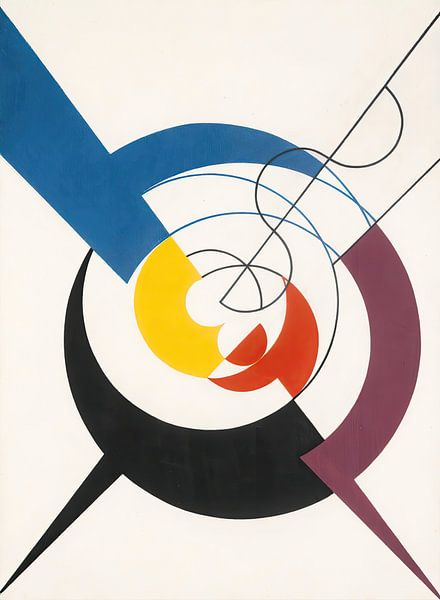 Dynamische Konstruktion, Durchdringung von Spiralen und Diagonalen (1942) von Sophie Taeuber-Arp von Peter Balan
