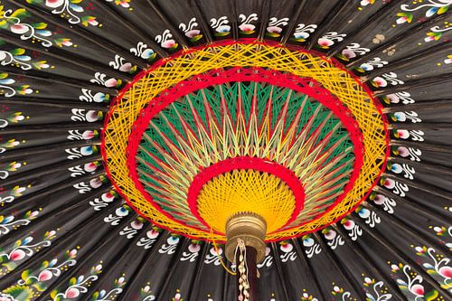Colorful handmade Indonesian umbrella