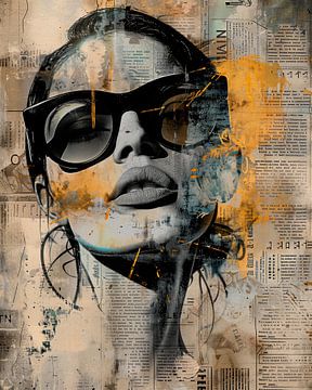 Rebel Heart de vrouwelijke kracht in rauwe collagevorm van Dutch Art Works