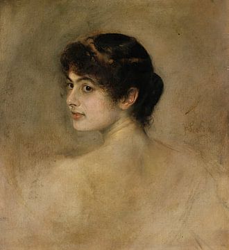 Portret van een vrouw, Franz Seraph von Lenbach
