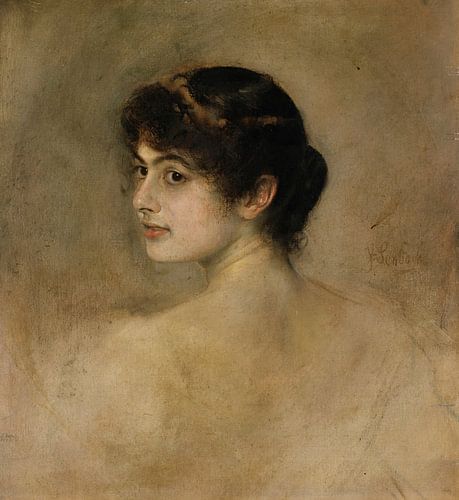 Portret van een vrouw, Franz Seraph von Lenbach