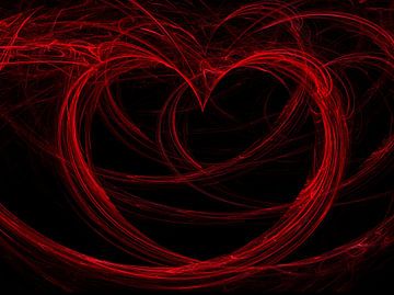 Light painting red heart by Eye on You