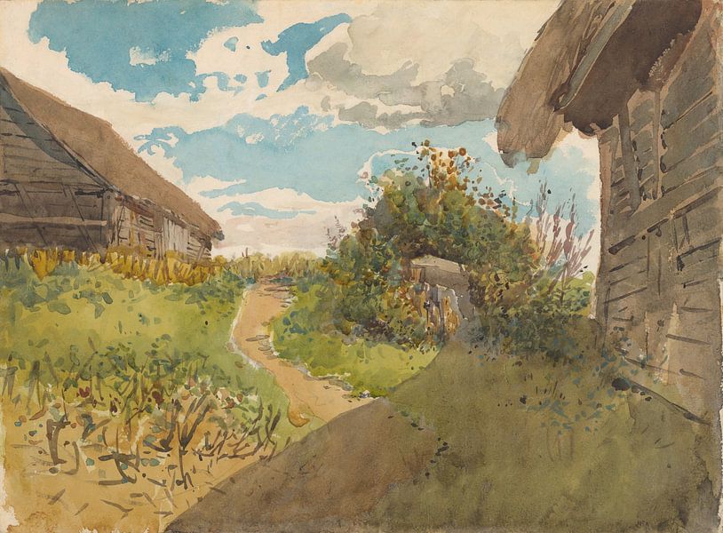 Paysage entre les greniers à foin, Ladislav Mednyánszky par Des maîtres magistraux