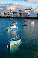 Boten in de Charca de San Ginés, Arrecife, eiland Lanzarote